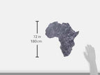 Lith African Map Faux Rabbit Fur Area Rug & Throw - Client Call It Impactful Gift - Soft Plush Luxurious Nursery + Living Room & Bedroom Floor or Chair Couch Sofa Bed Cover- 6x6 ft (Gray/Grey)