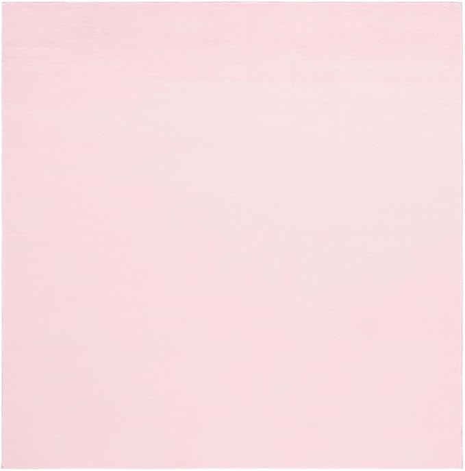 SAFAVIEH Washable Rug Faux Rabbit Fur Shag Collection - 8' x 10', Pink, Slip Resistant & Easy Cleaning, Ideal for Living Room, Bedroom, Dining Space (FRF100U)