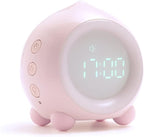Peach Shape Alarm Clock Smart Mini Multi-Function LED Digital Clock Sleep Night Lights Mute Alarm Clocks (Color : A)
