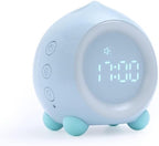 Peach Shape Alarm Clock with Sleep Night Light, Smart LED Digital Clock with Snooze, Timer, & 7 Color Options – USB Charging