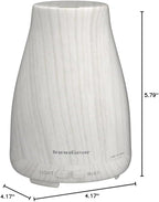 InnoGear Essential Oil Diffuser with Oils, 100ml Aromatherapy Diffuser with 6 Essential Oils Set, Aroma Cool Mist Humidifier Gift Set, Grey Wood Grain