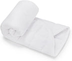 TONGDADA Weighted Lap Blanket 7lbs for Adult,Perfect for Relaxation, Lounging, Napping, Sleeping & Travel,Luxury Minky Weighted Body Blanket,Weighted Throw Blanket-White Minky, 29" x 24"