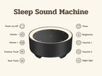 Kipcush White Noise Machine for Sleeping, 20 Soothing Sounds Including White Pink Brown Noise, Fan and Nature, Custom Shortcut Buttons, Dimmable Night Light, 8 Hour Timer, USB Powered