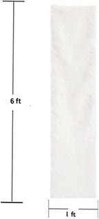Table Runner, Modern Small White Fur Table Runner for Party Birthday Christmas Friendsgiving Wedding Dinning Table, Decorative Rug Luxury Faux Fur Runner for Table (11.8x70.8 inch)