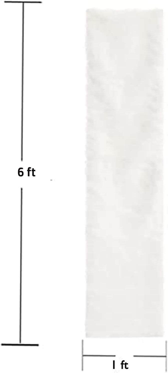 Table Runner, Modern Small White Fur Table Runner for Party Birthday Christmas Friendsgiving Wedding Dinning Table, Decorative Rug Luxury Faux Fur Runner for Table (11.8x70.8 inch)