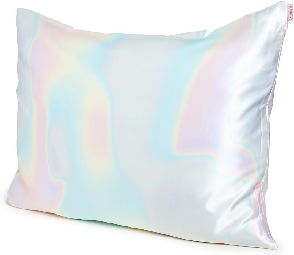 Kitsch Satin Pillowcase with Zipper for Hair & Skin - Softer Than Silk Pillow Cases, Smooth Cooling Satin Pillow Case, Wrinkle-Free, Machine Washable - Pillow Cases Standard Size (19x26) - Aura