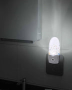 Night Light Plug into Wall, Spring Summer Flowers Floral Butterflies Birds Blue Yellow Peach Light Purple Popsicle Shape Night Light LED Nightlight with Light Sensors for Kids Bedroom Hallway
