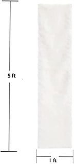 Christmas Table Runner, Thanksgiving Modern Small White Fur Table Runner for Party Birthday Friendsgiving Wedding Dinning Table, Decorative Rug Luxury Faux Fur Runner for Table (11.8x59.1inch)