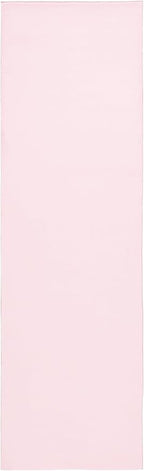 SAFAVIEH Washable Rug Faux Rabbit Fur Shag Collection - 2'3" x 8' Runner, Pink, Slip Resistant & Easy Cleaning, Ideal for Living Room, Hallway, Foyer, Nursery, Bedroom, Boys & Girls Room (FRF100U)