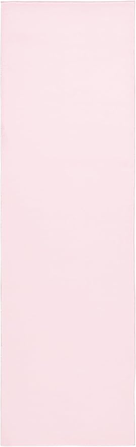 SAFAVIEH Washable Rug Faux Rabbit Fur Shag Collection - 2'3" x 8' Runner, Pink, Slip Resistant & Easy Cleaning, Ideal for Living Room, Hallway, Foyer, Nursery, Bedroom, Boys & Girls Room (FRF100U)