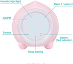 Peach Shape Alarm Clock with Sleep Night Light, Smart LED Digital Clock with Snooze, Timer, & 7 Color Options – USB Charging