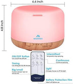 500ml Diffuser with Remote Control Waterless Automatic Shut Off Essential Oil Diffusers with Timing Mode Adjustable Oil Diffuser for Home