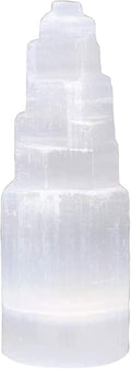 WBM Selenite Crystal Skyscraper Tower 15cm Long, Natural Healing & Calming Effects, Moroccan Crystal Without Cord for Home Decor 3-5 Lbs