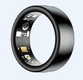 Smart Ring, Fitness Tracking Smart Ring with Calories/Heart Rate/Blood Oxygen/Sleep Monitoring, No APP Subscription，IP68 Waterproof (Black, Size 11#)
