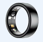 Smart Ring, Fitness Tracking Smart Ring with Calories/Heart Rate/Blood Oxygen/Sleep Monitoring, No APP Subscription，IP68 Waterproof (Black, Size 11#)