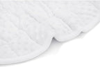 TONGDADA Weighted Lap Blanket 7lbs for Adult,Perfect for Relaxation, Lounging, Napping, Sleeping & Travel,Luxury Minky Weighted Body Blanket,Weighted Throw Blanket-White Minky Dot, 29" x 24"