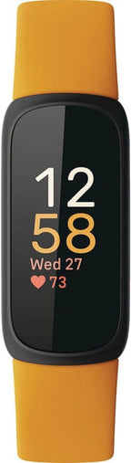 Fitbit Inspire 3 Health &-Fitness-Tracker with Stress Management, Workout Intensity, Sleep Tracking, 24/7 Heart Rate and more, Morning Glow/Black, One Size (S & L Bands Included)