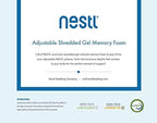 Nestl Adjustable Shredded Gel Memory Foam Fill, Memory Foam & Poly Fill for Your Adjustable Ice Pillows - CertiPUR-US Approved- 1LB