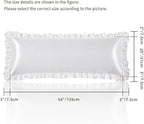 White Satin Pillowcases Body Pillow for Hair and Skin,White Body Pillow Silk Pillowcase with Envelope Closure Princess Room Decoration
