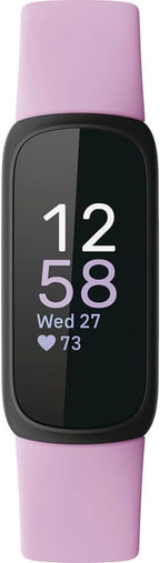 Fitbit Inspire 3 Health &-Fitness-Tracker with Stress Management, Workout Intensity, Sleep Tracking, 24/7 Heart Rate and more, Lilac Bliss/Black, One Size (S & L Bands Included)