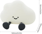 S NMT Cute Cloud Night Light Silicone Nursery USB Rechargeable Christmas Sleeping Bedside Lamp Touch Sensor Nightlights for Bedroom