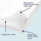 ACCURATEX Pillows Standard Size Set of 2, Hybrid Shredded Memory Foam Pillow[Adjustable Loft], Fluffy Down Alternative Fill Removable Cotton Cover, Firm Supportive Pillow for Side Back Sleepers