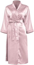 JEERLEEP Womens Silky Satin Robe Nine-quarter Sleeve Casual Sleepwear Party clothes Loungewear