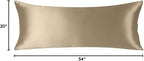 ZIMASILK 100% Pure Mulberry Silk Pillow Cases for Hair and Skin, Soft, Hypoallergenic & Smooth, Both Sides Grade 6A Silk, with Hidden Zipper, Gift for Women Men, 1pc (Body 20"x54", Taupe)