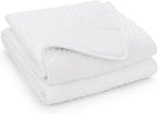 TONGDADA Minky Weighted Blanket | 60''x80'',15lbs | Cozy and Soft Minky Weighted Throw Blanket | Luxury Velvet with Premium Glass Beads | White Minky