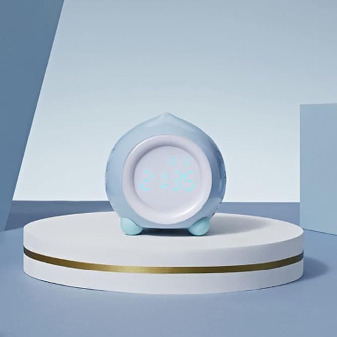 Peach Shape Alarm Clock Smart Mini Multi-Function LED Digital Clock Sleep Night Lights Mute Alarm Clocks (Color : B)