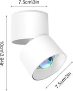 Sunset Lamp Ceiling Spotlgiht Accent Lighting 10W LED Projection Lamp, Sunlight Mood Lamps for Bedroom Picture Decor Aesthetic Indoor Rotation Adjustable Dwnlight, White