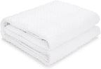 TONGDADA Minky Weighted Blanket | 40''x60'',10lbs | Cozy and Soft Minky Weighted Throw Blanket | Luxury Velvet with Premium Glass Beads | White Minky