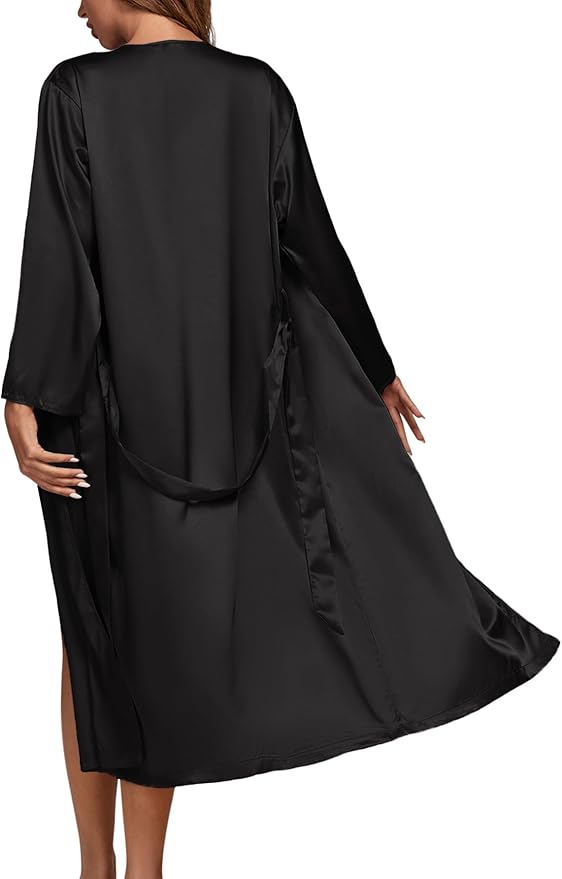 OPOIPIN Women's 3 Piece Pajama Set Sexy Cami Top and Shorts with Robe Sleepwear Loungewear Set