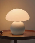 Mushroom Lamp Table Lamp for Bedroom,Desk Bedside Small Lamps for Living Room Night Stands,Mushroom Decor Cute Mini Modern Mid Century Lamps,Unique Aesthetic Home Living Room Decor(White)