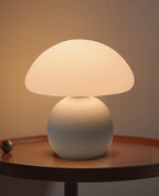 Mushroom Lamp Table Lamp for Bedroom,Desk Bedside Small Lamps for Living Room Night Stands,Mushroom Decor Cute Mini Modern Mid Century Lamps,Unique Aesthetic Home Living Room Decor(White)
