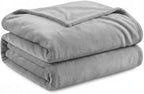 Fleece Blanket Full/Queen - 80x90 Inch Lightweight & Buttery-Soft Throw for Bed, Sofa, Camping | 300GSM Cloud-Touch Microfiber | Cozy Essentials for Travel & Movie Nights, (Grey)