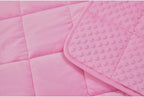 TONGDADA Minky Weighted Blanket | 40''x60'',7lbs | Cozy and Soft Minky Weighted Throw Blanket | Luxury Velvet with Premium Glass Beads | Pink Minky