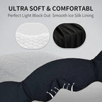 SYPVRY Bluetooth 5.4 Headphones Headband Eye Mask Wireless Sleep Mask，Blackout Bluetooth Eye Mask for Sleeping，Cotton Sleep Mask for Side Sleepers Adjustable Hook and Loop