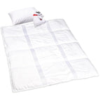 ZPECC Toddler Down Alternative Comforter, 39x47 Hypoallergenic Baby Blanket Quilt, Soft Breathable Lightweight All Season Kids Duvet Insert for Crib Stroller Cot Daycare, White
