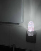 Christmas Peach Town Xmas Tree Night Light Plug into Wall, Winter Snowflake Cloud Sky Blue Popsicle Shape Night Light LED Nightlight with Light Sensors for Kids Bedroom Hallway
