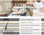 ALANSMA Reversible Weighted Blanket for All Season, Luxury Velvet, Warm and Cool, Adult 5Lb Blue Weighted Blanket, Enjoy Sleeping Anywhere(Blue,36"x48" 5lbs)