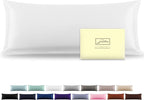 Silk Body Pillowcase Mulberry Silk Pillowcase Body Pillow Cases with Zipper Soft Breathable Smooth Cooling 20x54 inches Body Pillow Pillowcase for Sleep (White,20"X 54",1Pcs)