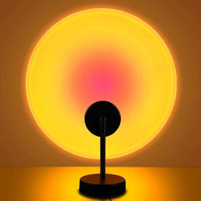 YouOKLight Sunset Lamp, Projector Sun Light 10W LED Projection Night Light 180 Degree Rotation Romantic Rainbow Light USB Charging for Photography Party Home Living Room Bedroom Decor, Sun…