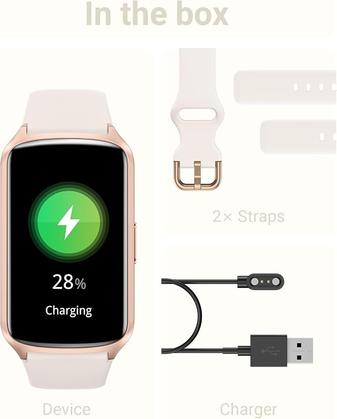 Amzhero Health Fitness Tracker with 24/7 Heart Rate, Blood Oxygen, Blood Pressure, Sleep Tracker, 5ATM Waterproof Activity Trackers with Step Tracker, Pedometer (S & L Bands Included)