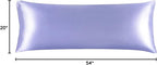 BEDELITE Satin Body Pillow Cover, Super Soft and Cooling Body Pillow Pillowcase for Hair and Skin, Breathable Silky Full Long Pillowcase Cover(20"x54", Lilac)