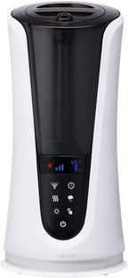 Homedics Ultrasonic Humidifier – Large Deluxe Air Humidifiers for Bedroom, Plants, Office – Cool and Warm Mist Humidifiers, Essential Oil Pads and Built-In Timer, 5 Mist Settings, White and Black