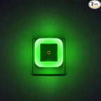 [Pack of 2] Bright Green Night Lights, Plug Into LED Wall Lights with Auto Light Sensor