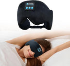 SYPVRY Bluetooth 5.4 Headphones Headband Eye Mask Wireless Sleep Mask，Blackout Bluetooth Eye Mask for Sleeping，Cotton Sleep Mask for Side Sleepers Adjustable Hook and Loop