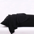 Organic Silk Pillowcase for Hair and Skin Made in USA, Natural Mulberry Silk Pillow Cases Black, 22 Momme, Oeko-TEX Certified, Anti Acne, 1 Pc 20"x26" (Standard, Black)