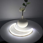 LED Cool White Moon Neon Light, Cute Neon Moon Sign,Christmas Room Decor Battery or USB Powered 5V Art LED Decorative Lights Night Lights Indoor for Home, Bedroom, Office,Dorm,Party (Cool White Moon)